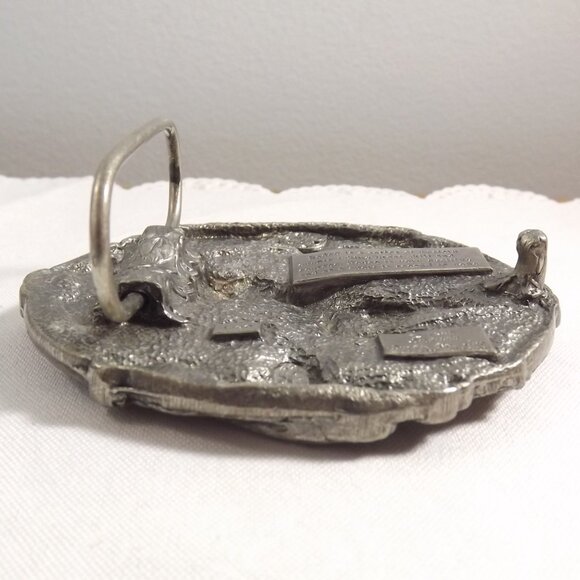 Vintage Siskiyou Pewter Rodeo Belt Buckle - Picture 4 of 8